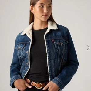 Levi's Blue Denim Sherpa-Lined Jacket